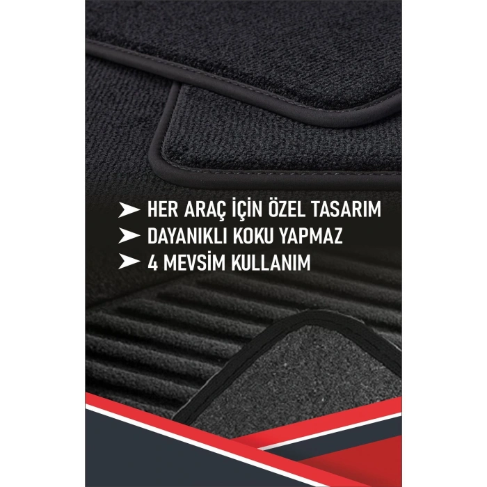 Honda Civic (2016-2021) Uygun Velur Halı Paspas ( Özel Anti-slip Kaydırmaz Taban)