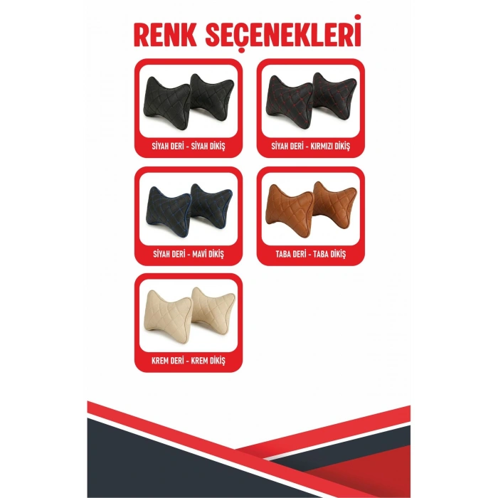 BMW X1 UYUMLU ARAÇ-OTO DERİ BOYUN DESTEK YASTIĞI