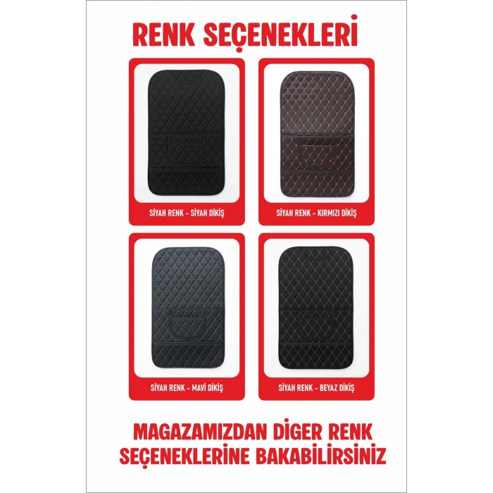 OPEL ASTRA-E UYUMLU 2 ADET SİYAH DERİ MAVİ DİKİŞLİ ARAÇ İÇİ KOLTUK ORGANİZERİ