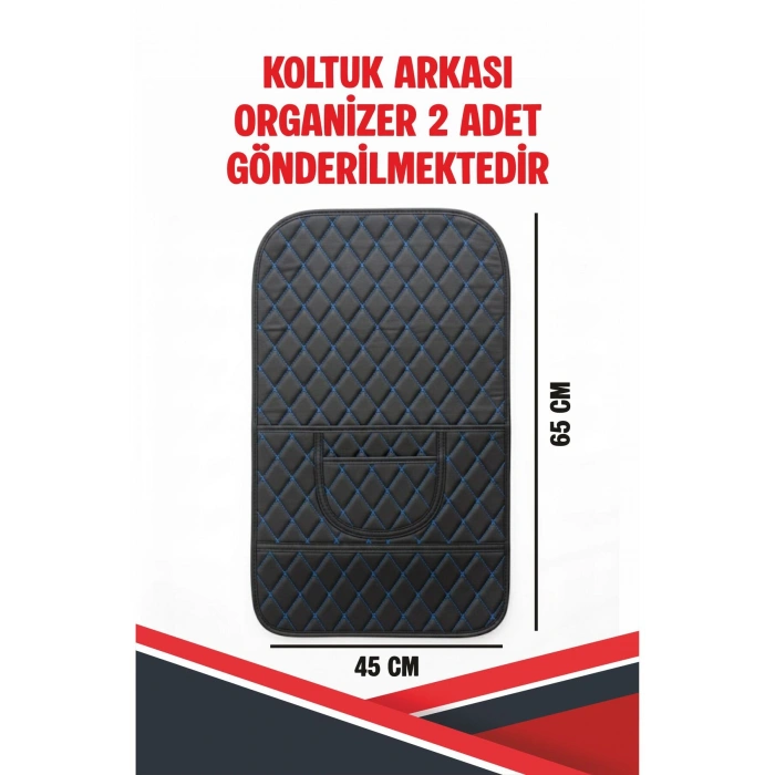 MERCEDES CLA 350 UYUMLU 2 ADET KREM DERİ KREM DİKİŞLİ ARAÇ İÇİ KOLTUK ORGANİZERİ