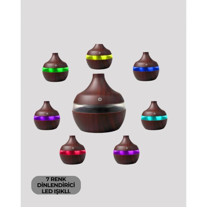 7 Renk Dinlendirici Led Işıklı Aroma Buhar Makinesi