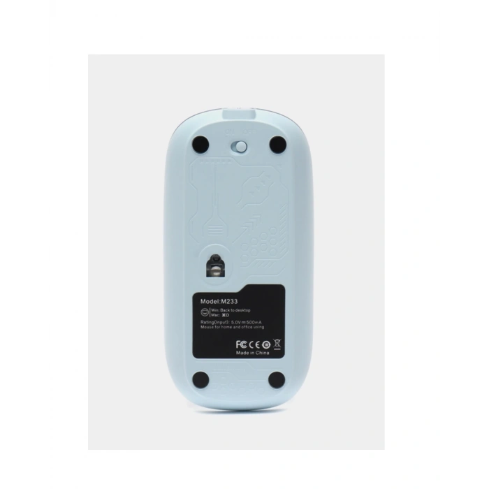 800 1600 Dpı Ayarlanabilir Mavi Kablosuz Mouse Pilli