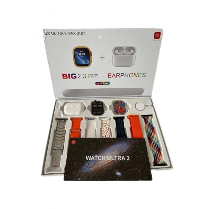 9 Ultra Akıllı Saat 49mm 2inç Ekran 7 Kordonlu Ve Bluetooth Kulaklık