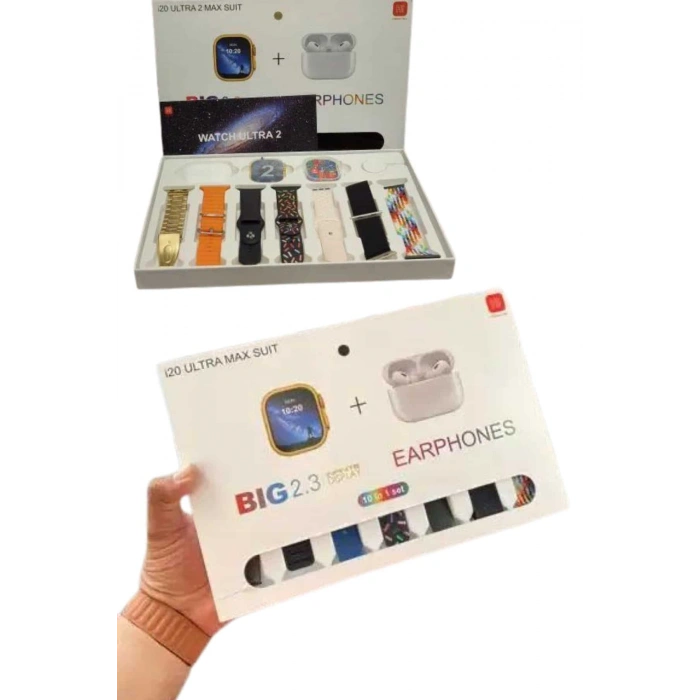 9 Ultra Akıllı Saat 49mm 2inç Ekran 7 Kordonlu Ve Bluetooth Kulaklık