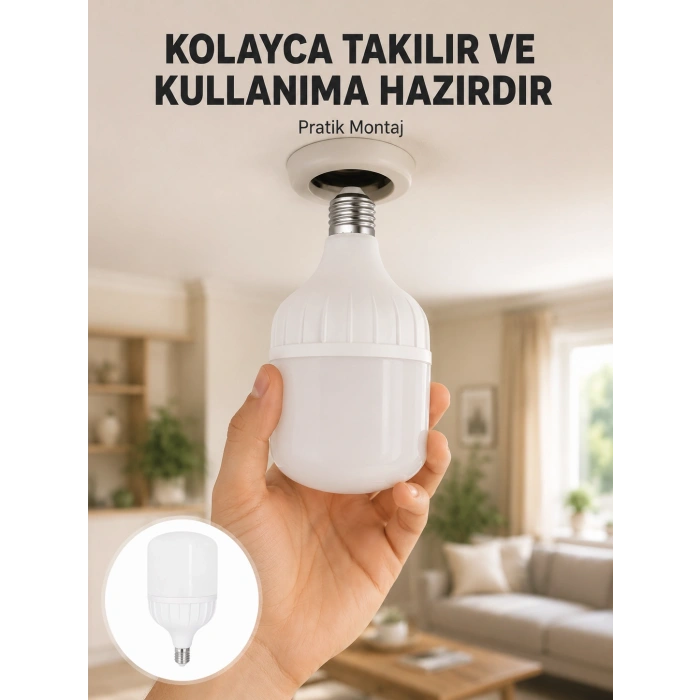Acil Durumlara Uygun Şarjlı Torch Led Ampul 30 Watt Yeni Nesil