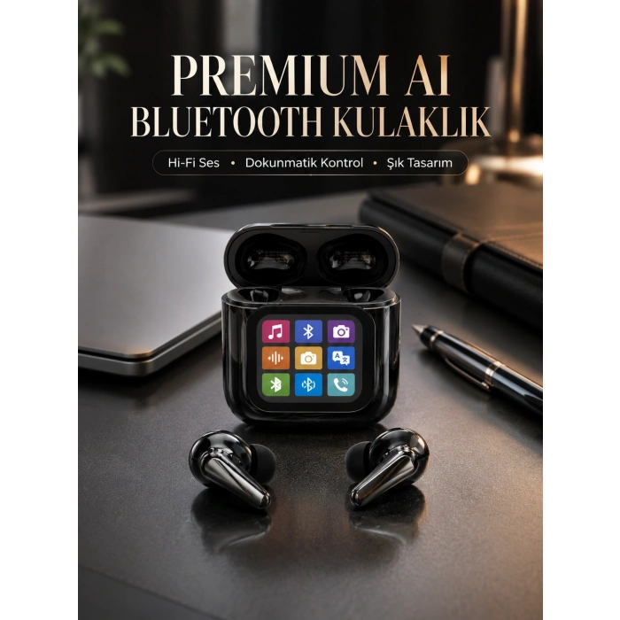 Aı Destekli Dokunmatik Ekranlı Kablosuz Bluetooth Kulaklık