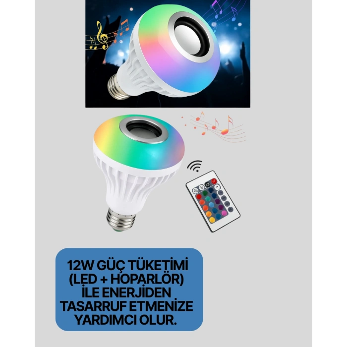 Akıllı Led Ampul – E27 Uyumlu Ve Müzik Çalarlı Tasarım