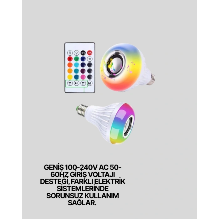 Akıllı Led Ampul – E27 Uyumlu Ve Müzik Çalarlı Tasarım