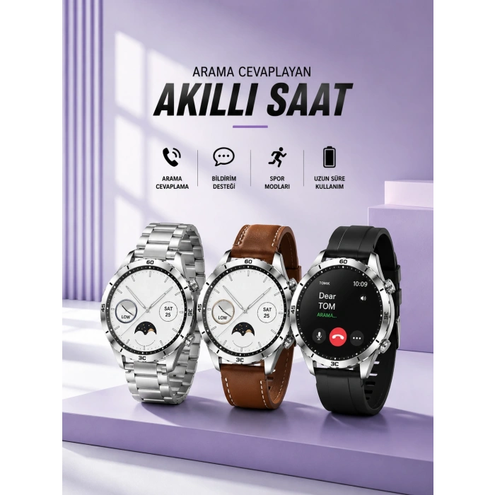 Akıllı Saat Bildirim Görme Sesli Görüşme Çoklu Kordon Gps Takibi