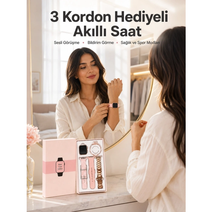 Akıllı Saat Bluetooth Bağlantılı Aksesuar Hediyeli Gps Takibi