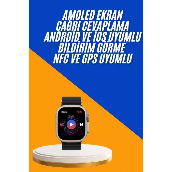 Akıllı Saat Çok Fonksiyonlu Unısex Sosyal Medya Girişli Bluetooth Bağlantılı Yeni Nesil