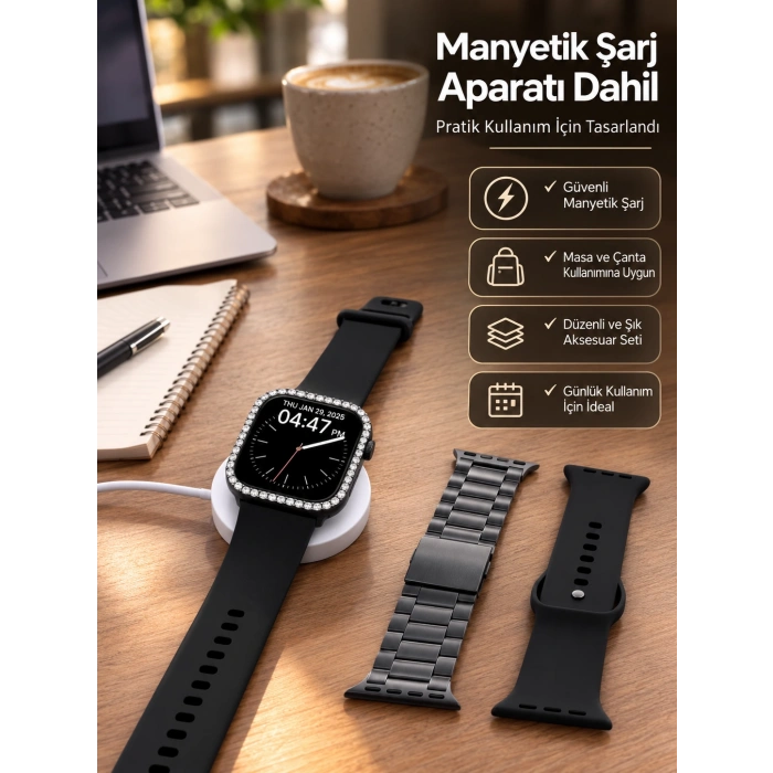 Akıllı Saat Uyumlu Çoklu Kordon Ve Aksesuar Seti Yeni Nesil