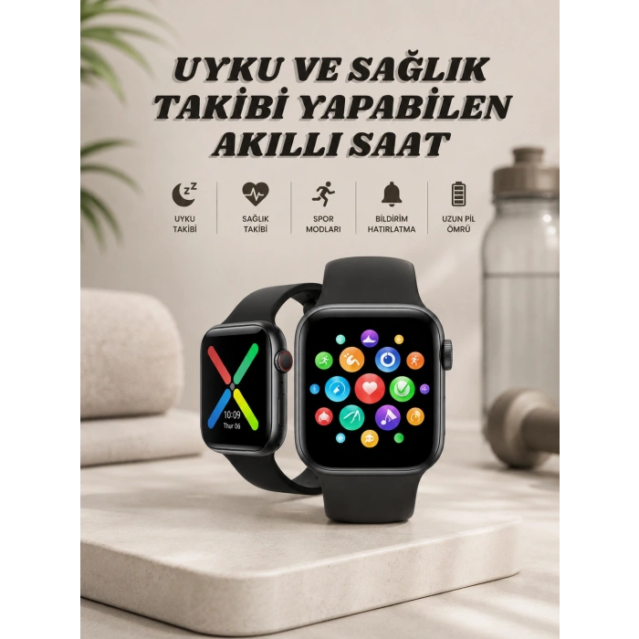 Akıllı Saat Wireless Şarj Yüksek Çözünürlüklü Müzik Dinleme Sesli Cevaplama