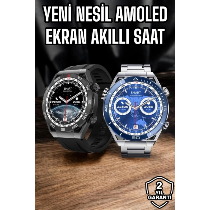 Akıllı Saat Yeni Nesil 2024 Model Metal Kordonlu Bluetooth Bağlantılı