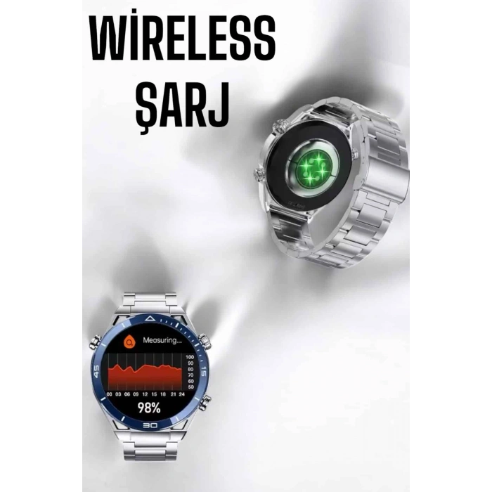 Akıllı Saat Yeni Nesil 2024 Model Metal Kordonlu Bluetooth Bağlantılı