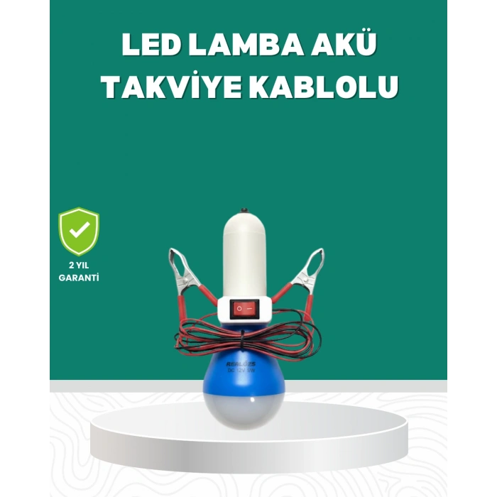 Aküden Çalışan 12v Led Ampul Taşınabilir Kullanım