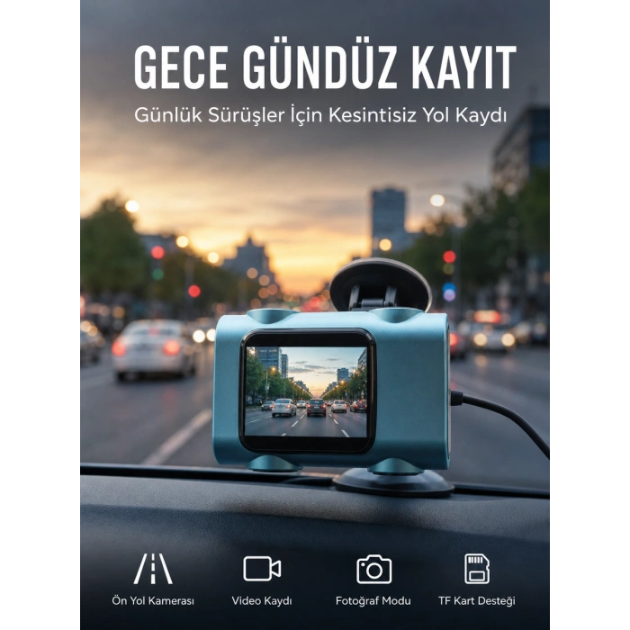 Araç Güvenlik Kamerası Öne Bakan Yol Kayıt Cihazı Yeni Nesil