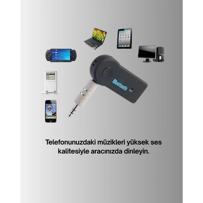 Araç İçi Bluetooth Aux Adaptörü Ve Telefon Görüşme Cihazı