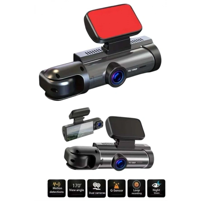 Araç Kamerası Dönebilen Hd Kaliteli Video Ve Fotoğraf Kaydedici