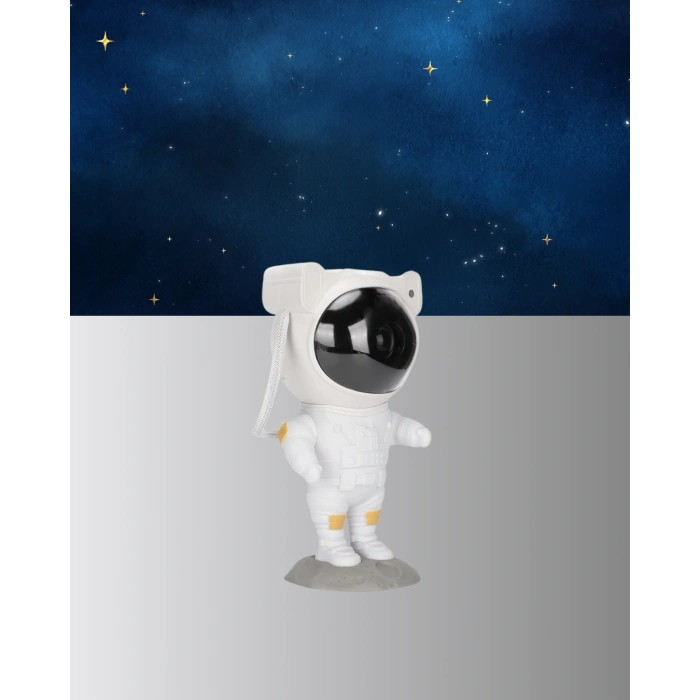 Astronot Şekilli Galaxy Projeksiyon Lambası Nebula Efektli Dekoratif Lamba