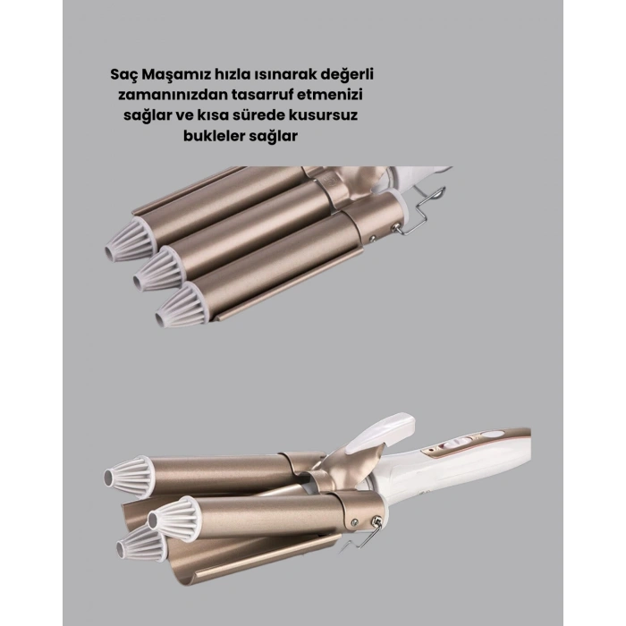 Ayarlanabilir Isılı Bukle Saç Maşası
