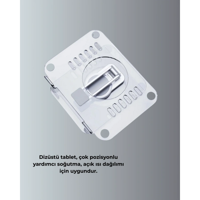 Ayarlanabilir Şeffaf Tablet Standı Kaymaz Silikon Tabanlı