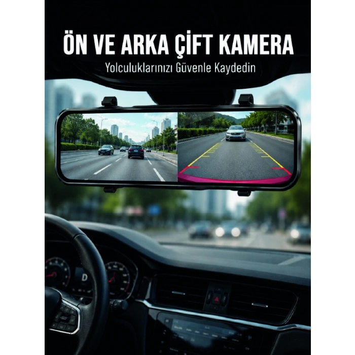 Ayna Carplay Dokunmatik Araç Multimedya Ekranı Ön Arka Kameralı