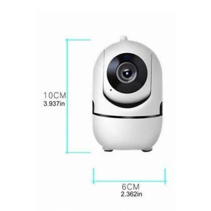 Baby Kamera Kablosuz 720p Beyaz 360 Derece Wifi Kamera Full Hd 1080p