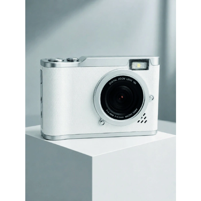 Beyaz 4k Dijital Kamera 2.4 İnç Hd Ekran Ve Led Flaşlı