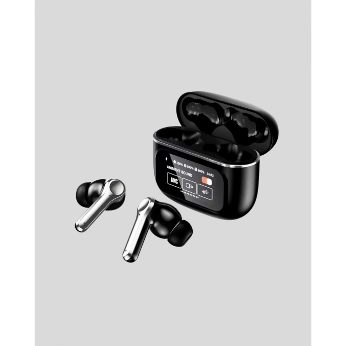 Bluetooth 5.3 Anc Kablosuz Kulaklık – Dokunmatik Kontrol, Dijital Ekran Ve Uzun Pil Ömrü