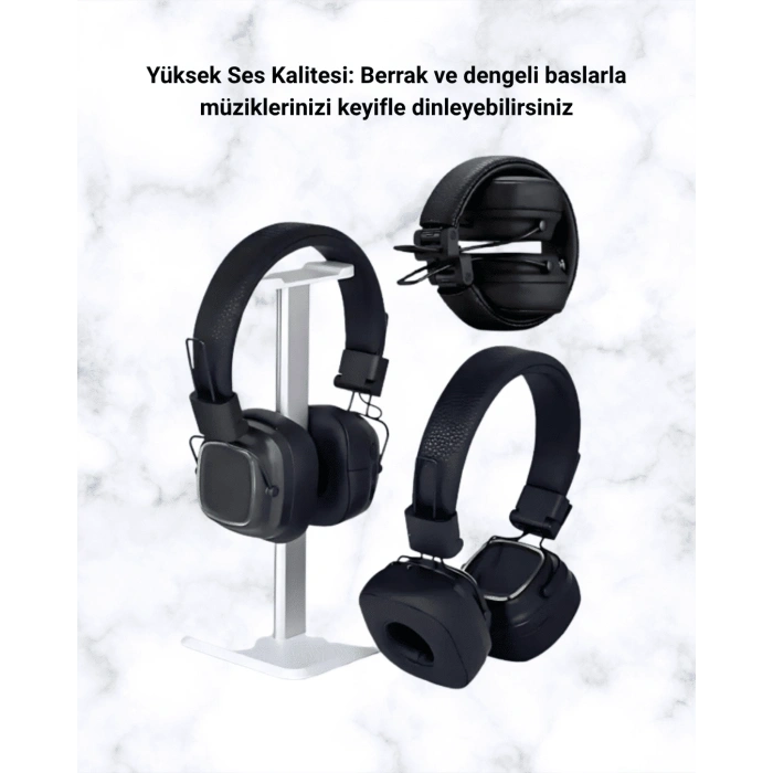Bluetooth 5.3 Rainbow Işıklı Kulak Üstü Kablosuz Kulaklık Yeni Nesil