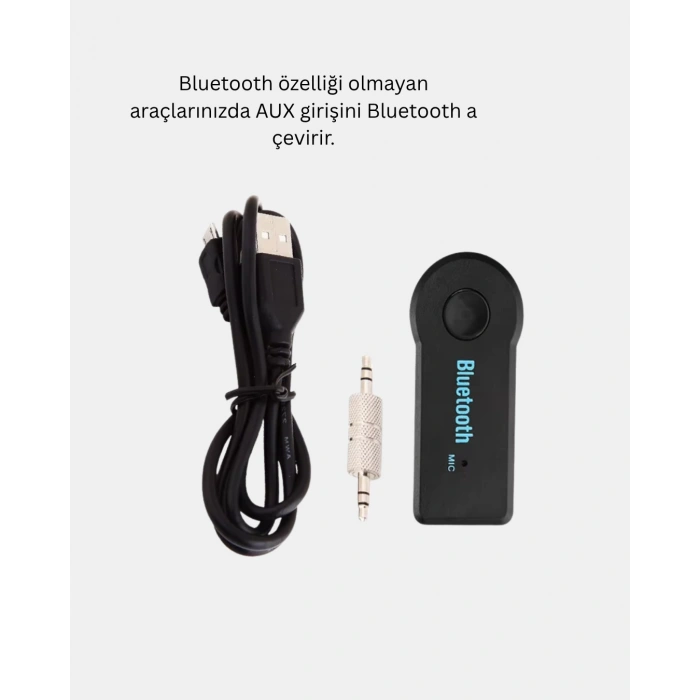 Bluetooth Araç Kiti Aux Mp3 Çalar Kablosuz Eller Serbest Cihaz