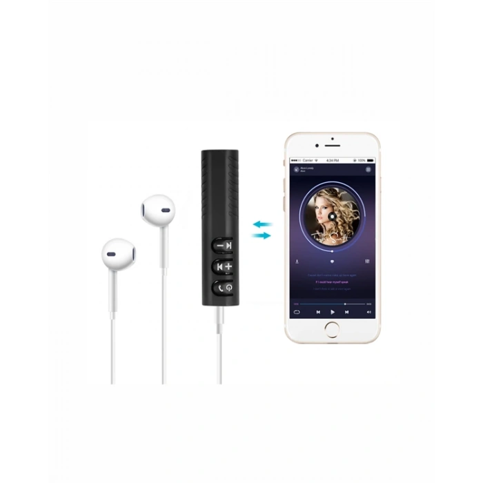 Bluetooth Aux Adaptör | 3.5mm Ses Girişi İçin Kablosuz Dönüştürücü, 10m Menzil