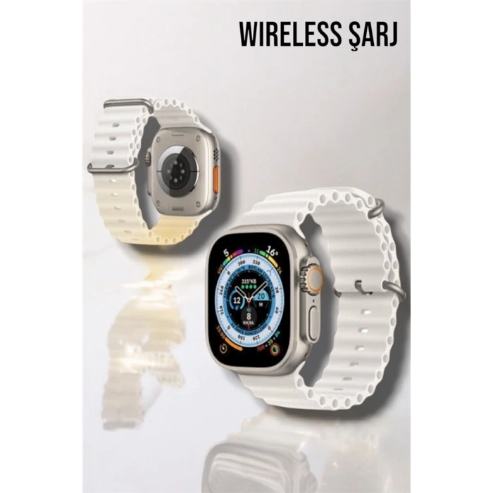 Bluetooth Bağlantılı 49mm Dokunmatik Akıllı Saat Sağlık Ve Spor Takip Özellikli