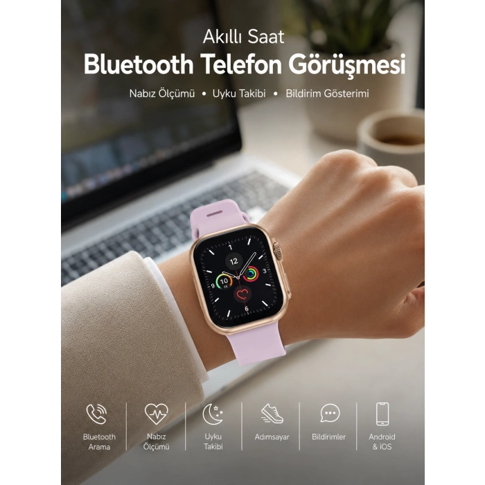 Bluetooth Görüşmeli Akıllı Saat, Sağlık Takibi Ve Akıllı Bildirim Özellikleriyle Günlük Hayatınızı Kolaylaştırır