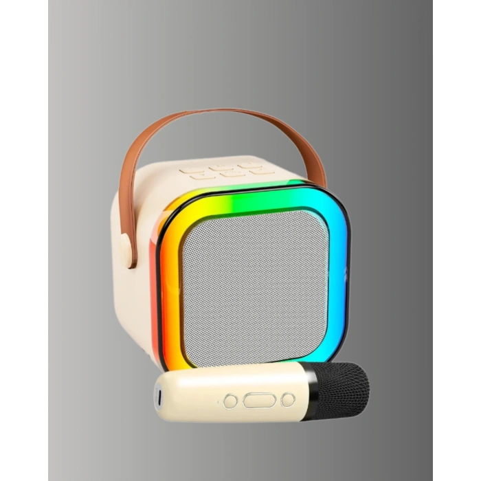Bluetooth Karaoke Mikrofon Ve Hoparlör Seti Taşınabilir