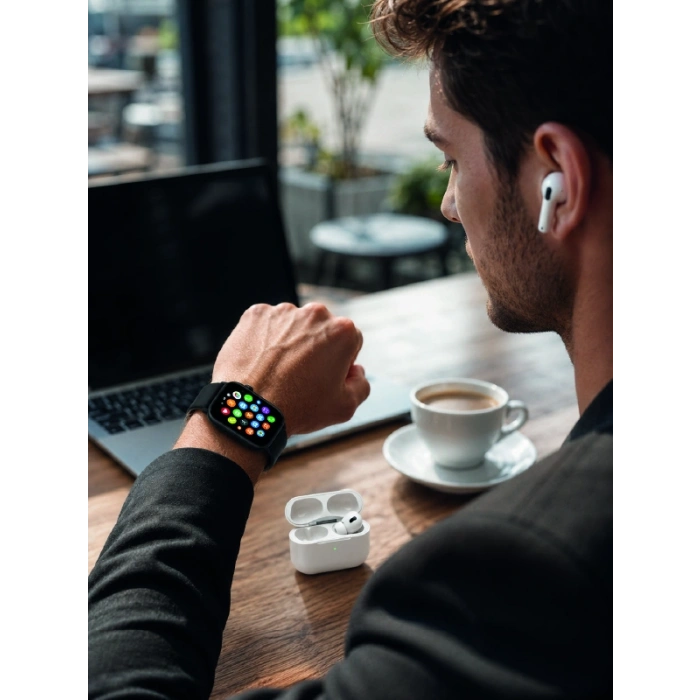 Bluetooth Telefon Görüşmeli Akıllı Saat Seti Kablosuz Bluetooth Kulaklık 7 Değiştirilebilir Kordon