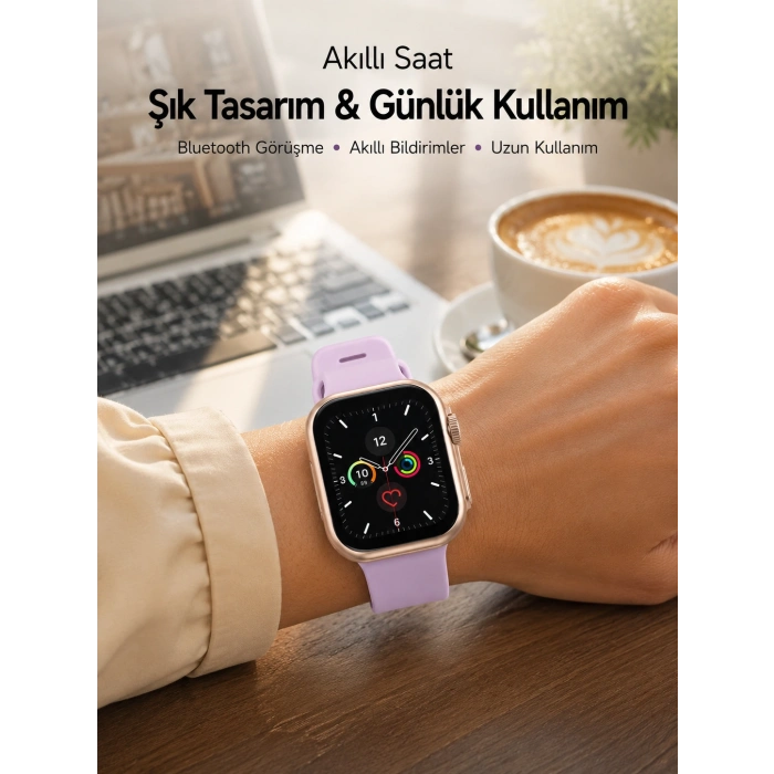 Bluetooth Telefon Görüşmesi, Nabız Ölçümü Ve Uyku Takibi Özellikli Akıllı Saat
