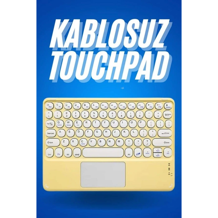 Bluetooth Touchpad Klavye Ultra İnce Taşınabilir Q Klavye Yeni Nesil