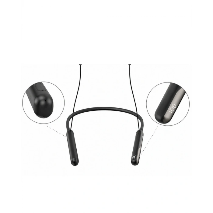 Boyun Askılı Bluetooth Kulaklık Extra Bass Ve Ses Değiştirme Modlu