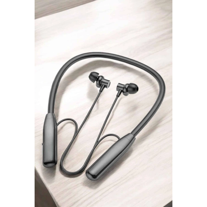 Boyun Askılı Bluetooth Kulaklık Uzun Şarj Süreli Dijital Göstergeli Kablolu