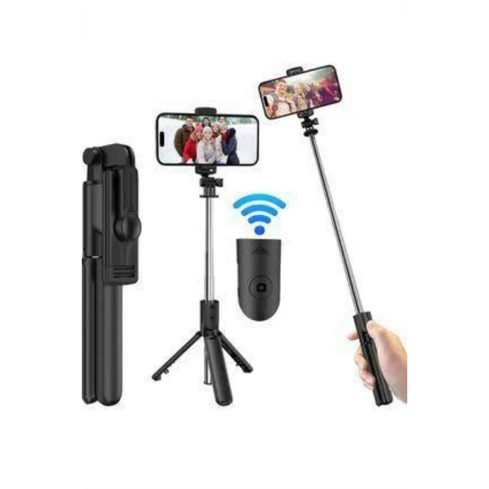 Cep Telefonu Tripod Standı Manyetik Selfie Sopa Bluetooth Uzaktan Kumandalı