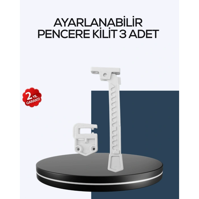 Çocuk Güvenliği İçin Cam Pencere Kilidi 3 Adet