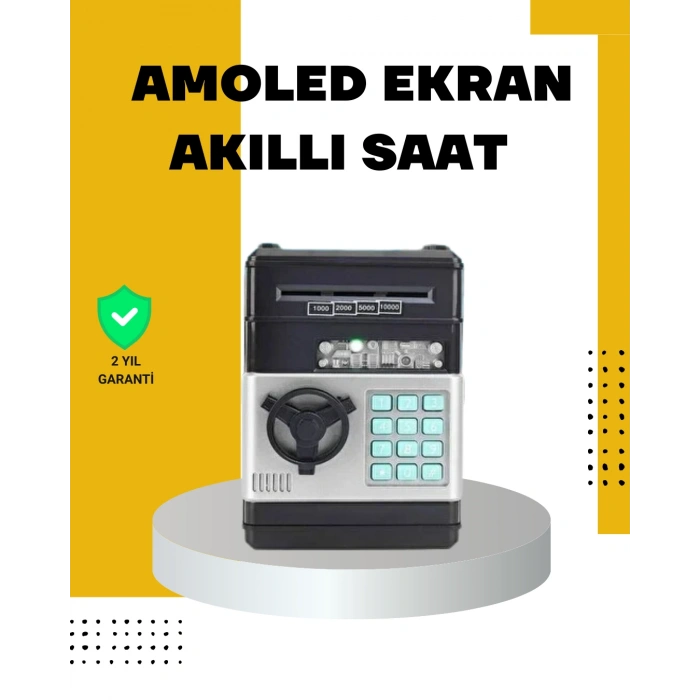 Çocuklar İçin Şifreli Atm Kasa Para Yutan Kumbara