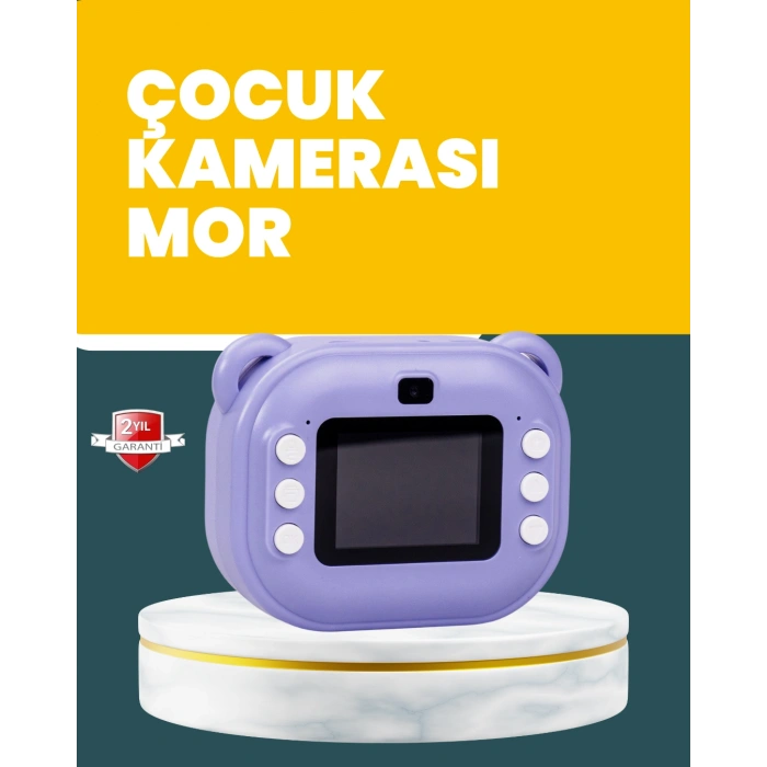 Çocuklar İçin Şipşak Baskı Kamera – 18 Efektli, Oyun Ve Müzik Özellikli