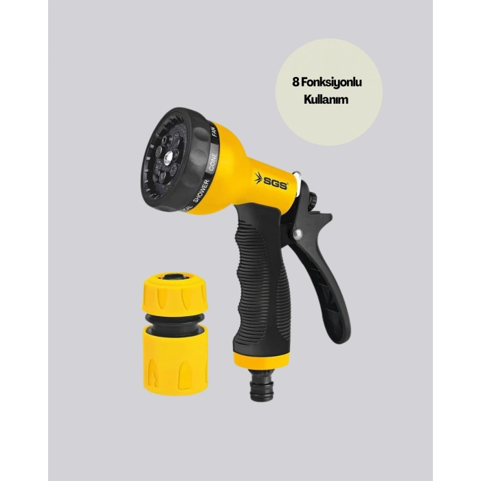 Çok Fonksiyonlu Bahçe Sulama Tabancası Ergonomik Basınçlı Sprey