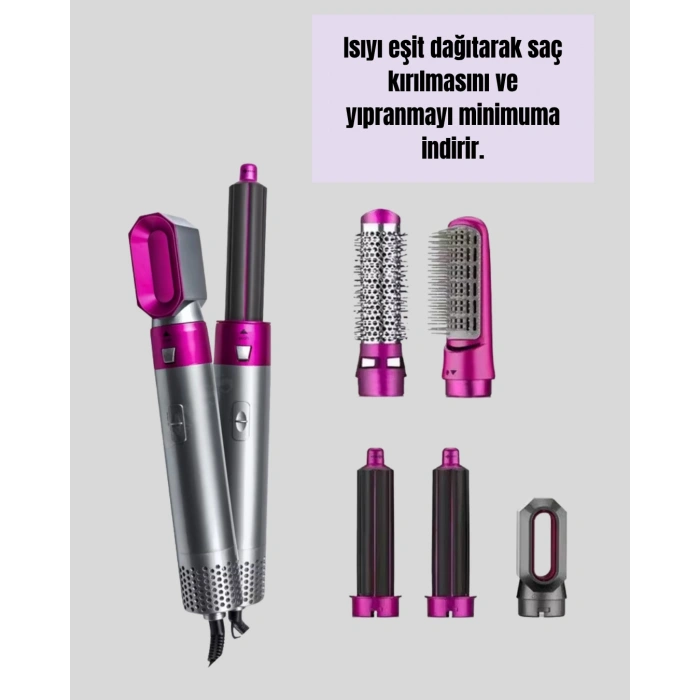 Çok Fonksiyonlu Saç Kurutma Ve Şekillendirme Makinesi 5 Başlık
