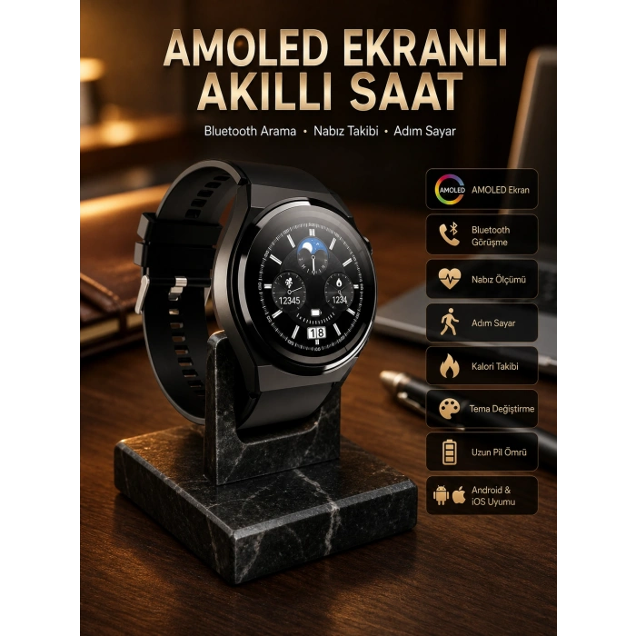 Çoklu Kordon Hediyeli Akıllı Saat Çağrı Cevaplama Müzik Dinleme Dokunmatik Ekran