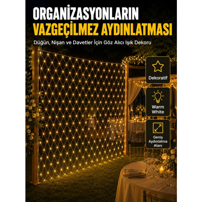 Dekoratif Ağ Led Işık İle Organizasyonlarınıza Masalsı Atmosfer