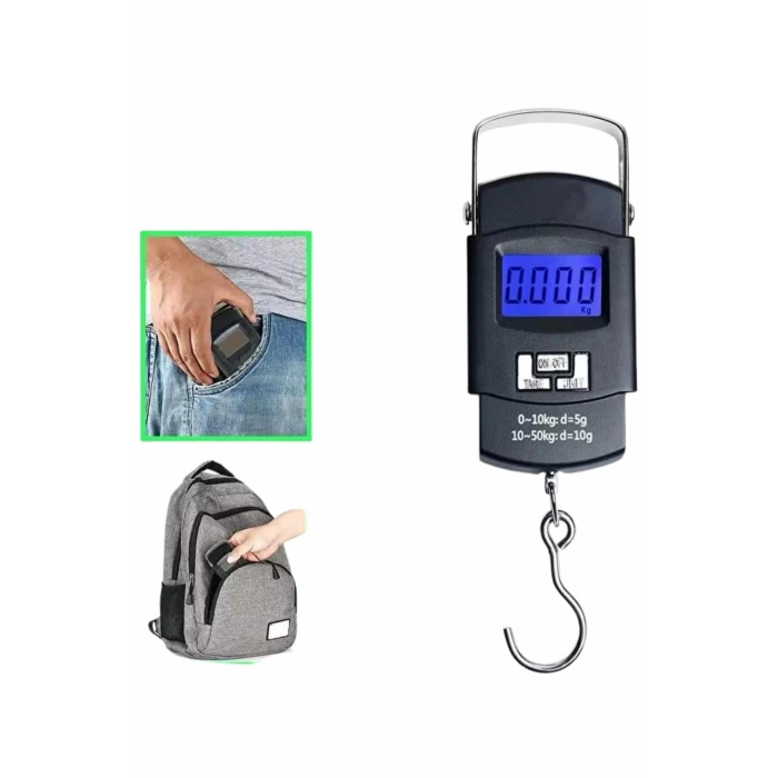 Dijital El Kantarı 50 Kg Hassas Lcd Ekranlı Bagaj Tartısı